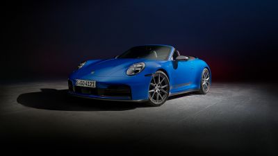 Porsche 911 Carrera T Cabriolet, 2024, 5K, Dark background