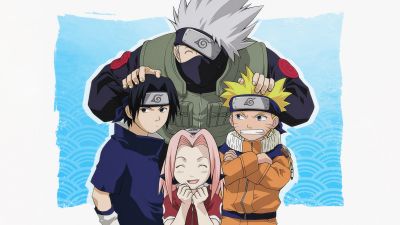 Naruto Team 7, 5K, Sasuke Uchiha, Sakura Haruno, Kakashi Hatake, Naruto Uzumaki