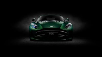 Aston Martin DB12, Dark background, Sports cars, 5K, 8K