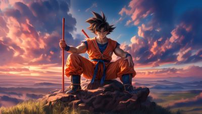 Goku, Power Pole, Dragon Ball, 5K