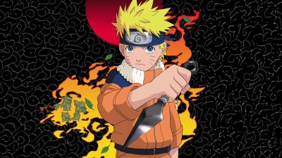 Young Naruto Uzumaki, Dark background, Naruto Shippuden