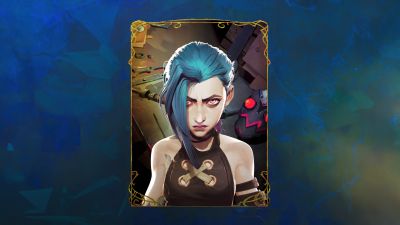 Arcane, Jinx, Arcane: League of Legends, Season 2, 5K, Blue background