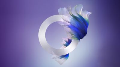 Purply blue, Abstract design, Gradient background, Purple background, 5K