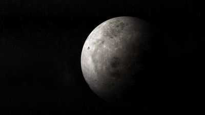 Moon, Black background, Space, Planet, Full moon