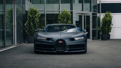 Matte black, Bugatti Chiron Sport, Sports cars, Urban