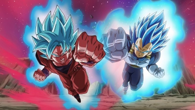 Goku vs Vegeta, Super Saiyan Blue, Dragon Ball Super, 5K