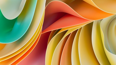 Colorful abstract, 3D Render, Abstract art, Colorful background, Warm, Gradient Abstract