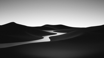 Black and White, Landscape, Desert, River, Monochrome, Minimalist, Surreal, 5K