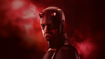 Charlie Cox, Matt Murdock, Daredevil: Born Again, 5K, Red background, Marvel Cinematic Universe, Netflix series