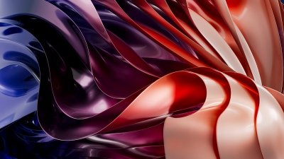 Glossy, Abstract art, 3D Render, Colorful, Waves, Dynamic, 5K