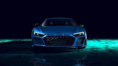 Audi R8, Dark aesthetic, Supercars, Luxury sports cars, Dark background, Neon light