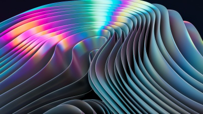 Neon, Gradient Abstract, Pattern, 3D background, Metallic, 5K, Holographic