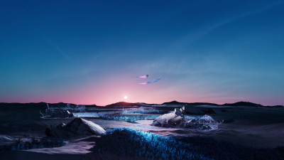 Artificial, Scenery, Surreal, Digital Art, Sunset, Ethereal, Mystical, Glowing, Dreamlike, , Horizon, Aesthetic, Landscape