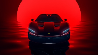 Ferrari J50, Roadster, Red background, Limited edition