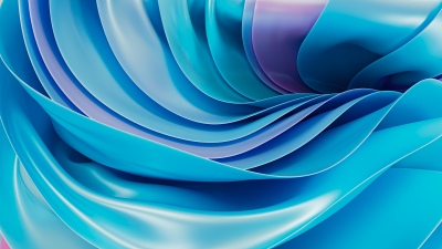 Fluidic, Blue abstract, 3D Render, Digital Art, Smooth, Curves, Modern, Aesthetic, Futuristic, Gradient curves, Texture, 5K