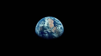 Earth, AMOLED, 10K, Black background, Atmosphere, Blue planet, 5K, 8K