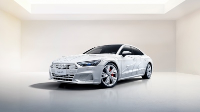 Audi A7L 55 TFSI quattro, 2025, 5K, White cars, White aesthetic