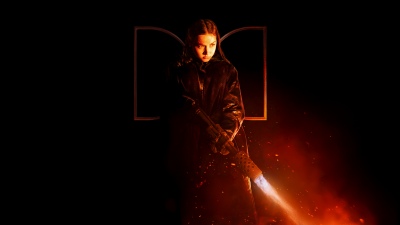 Ana de Armas, Dolby, Ballerina, Black background, Action movies, AMOLED, Fire effect, 5K