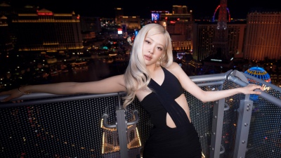 Rose (Blackpink), Night, 8K, 5K, Black dress