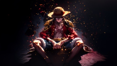 Straw Hat Luffy, One Piece, AI art, Monkey D. Luffy, 5K