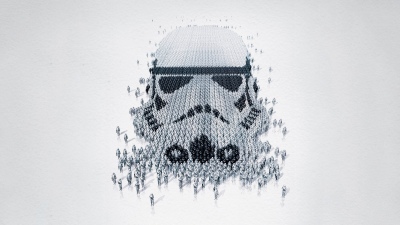 Star Wars, Stormtroopers, White aesthetic, White background, 5K