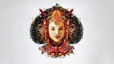 Queen Amidala, Star Wars, Digital Art, 5K, White background