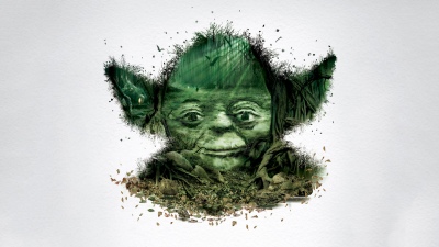 Yoda, Star Wars, 5K, Artwork, White background