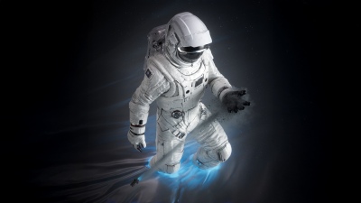 Astronaut, Dark aesthetic, Deep space, Space exploration, Space artwork, Space dust, 5K, Dark background