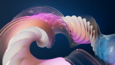 Translucent, Pastel gradient, 3D Render, Abstract art, Fluid gradient, Dark blue