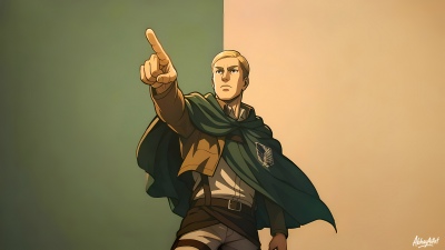 Erwin Smith, Attack on Titan, 5K, 8K, Minimalist