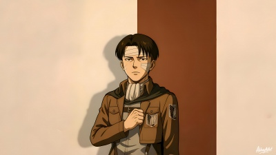 Levi Ackerman, 8K, Attack on Titan, Survey Corps, Minimalist, 5K