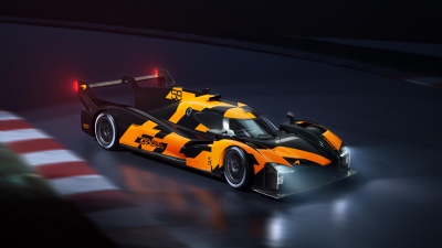 McLaren Project Endurance Le Mans Hypercar, 12K, 5K, 8K, 10K, Race cars, Orange cars, Night, Race track