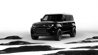 Land Rover Defender OCTA, Black Edition, 2025, 5K, 8K, Black cars, Black and White