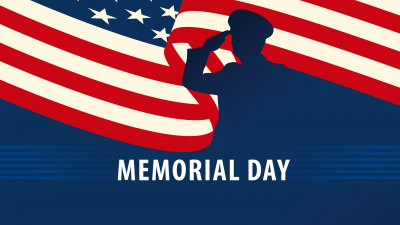 Memorial Day, Patriotic, American flag, Soldier, Salute, Dark blue