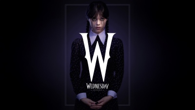 Wednesday Addams, Season 2, 2025 series, Wednesday (Netflix), Jenna Ortega as Wednesday Addams, Dark background