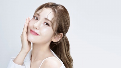 Jeon Somi, Smiling, Portrait, K-pop idol, Asian Girl, White aesthetic