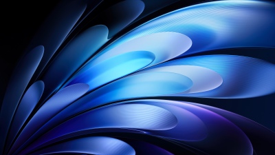 Vivo Pad, Dark blue, Gradient Abstract, Curves, Modern, 5K, Stock, Dark background, Blue aesthetic