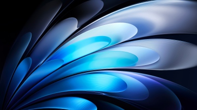 Vivo Pad, Blue abstract, Gradient Abstract, Curves, Modern, 5K, Stock, Dark background
