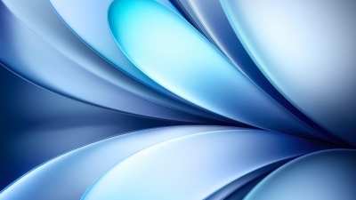 Light blue, Abstract layers, Vivo Pad, Gradient Abstract, Curves, Modern, 5K, Stock