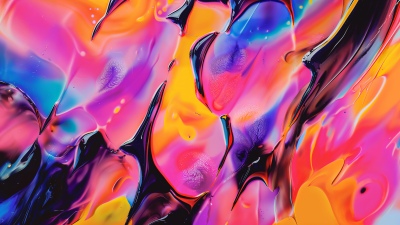 Fluid art, Colorful abstract, 5K, Colorful art