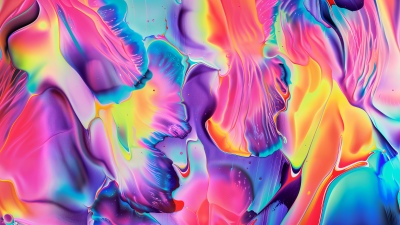 Abstract art, Colorful, Fluid abstract, Vibrant, Iridescence, 5K
