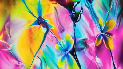 Multicolor, Fluid abstract, Neon colors, 5K