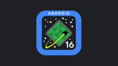 Android 16, 5K, Dark background, Android logo