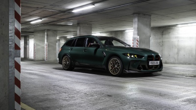 BMW M3 CS Touring, 2025, 5K, 8K, Dark green, Parking garage