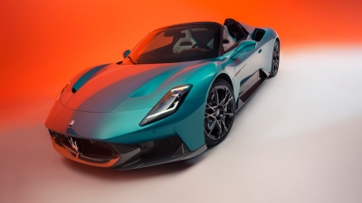 Maserati MCPURA Cielo, Supercar, 5K, Gradient background