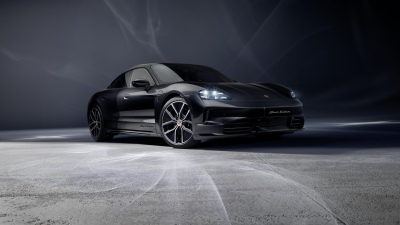 Porsche Taycan 4S, Black Edition, 2025, 5K, Black cars