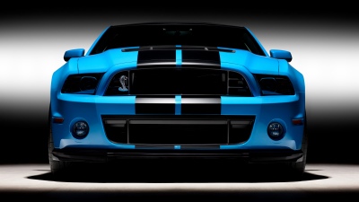 Ford Mustang Shelby GT500 SVT, 5K, Muscle cars, Racing stripes, Front View