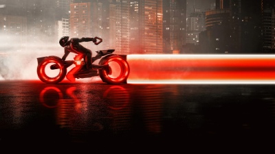 Tron: Ares, Movie poster, Futuristic, Red aesthetic, 5K, 2025 Movies