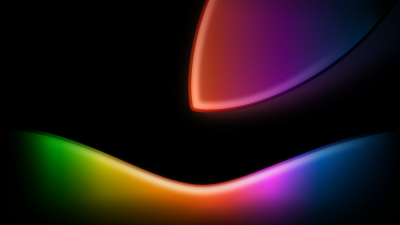 WWDC 2025, Apple logo, 5K, Black background, Colorful, Gradient Abstract, Curves