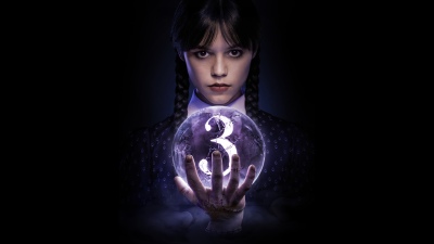 Wednesday (Netflix), Season 3, Jenna Ortega as Wednesday Addams, 5K, Dark background